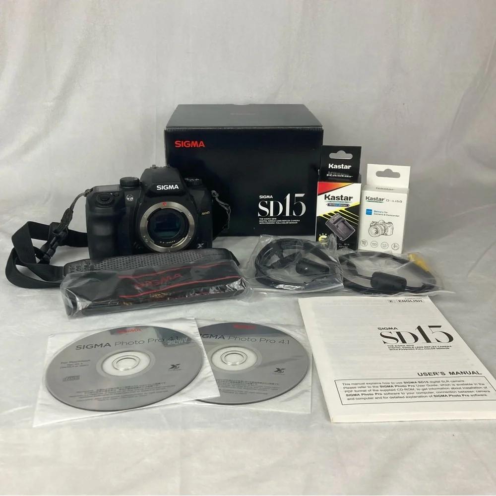 Sigma SD15 14.0MP Digital SLR Camera Body Only w/ Battery, Charger, SD Card, Box